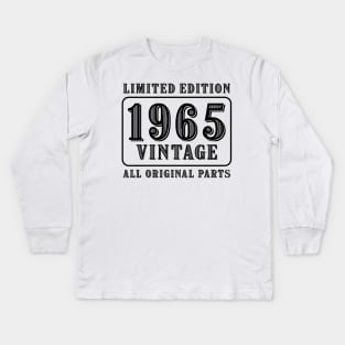 All original parts vintage 1965 limited edition birthday Kids Long Sleeve T-Shirt